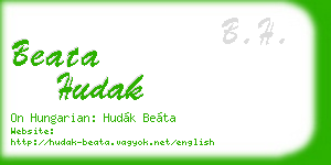 beata hudak business card